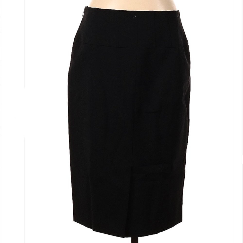 W by Worth Black Wool Pencil Skirt Size 4 - Picture 2 of 3